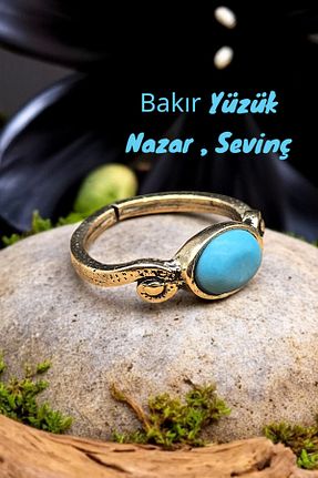 انگشتر جواهر آبی زنانه NBS Beautiful Naturel Stones - کد 926854957