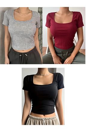 بلوز رنگی زنانه ساده AMED-DİL - کد 926859562