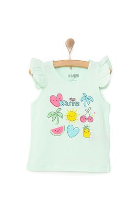 تیشرت فیروزه ای بچه گانه رگولار ebebek Hello Baby - کد 926869377