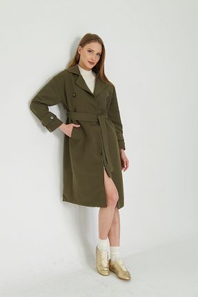 ترنچکت سبز زنانه پنبه پلی استر SevdeUgur - کد 820925612
