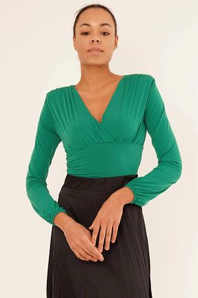 بلوز سبز زنانه ساده bacc - کد 926873760