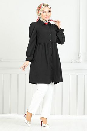 تونیک حجاب مشکی زنانه ویسکون ModaMerve - کد 926903632