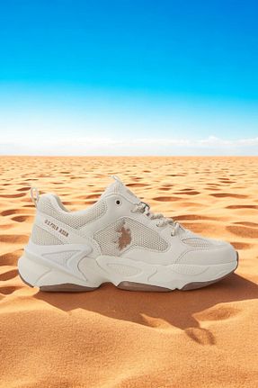 کفش اسنیکر بژ زنانه بند دار U.S. Polo Assn. - کد 926892571