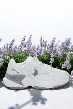 کفش اسنیکر سفید زنانه بند دار U.S. Polo Assn. - کد 926898415
