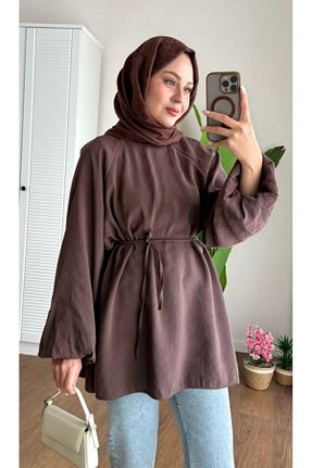 پیراهن حجاب قهوه ای زنانه مام فیت MOONSC - کد 926899926