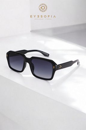 عینک آفتابی مشکی زنانه UV400 Eyesofia - کد 792000616