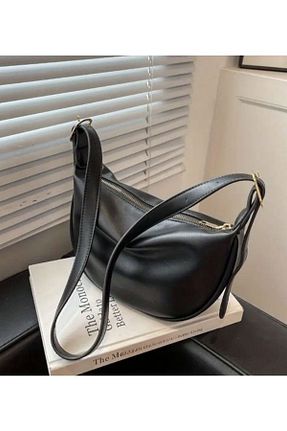 کیف دوشی مشکی زنانه چرم مصنوعی HEPSHOP - کد 923888360