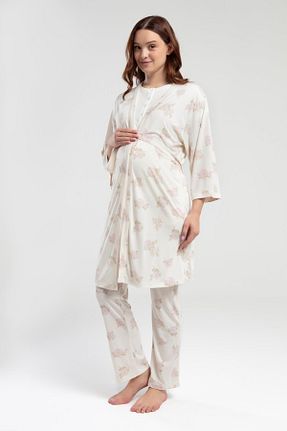 ست لباس راحتی نباتی زنانه چاپی Pierre Cardin - کد 926903146