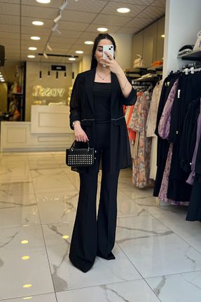 کت مشکی زنانه اورسایز Vosse - کد 926902953