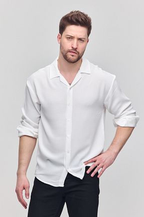 پیراهن سفید مردانه اورسایز COMBİNE MİCHAİL - کد 926914311