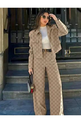 ست بالاتنه و پائین تنه بژ زنانه پنبه ای BİGÜL BUTİK - کد 926914729