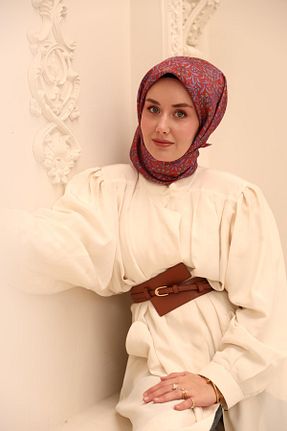 روسری قرمز İpek Tivil Silk Home - کد 926179985