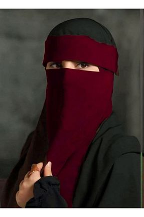 دستمال گردن زرشکی زنانه ابریشم Şahane - کد 926925261