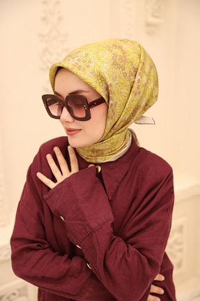 روسری زرد İpek Tivil Silk Home - کد 926283422