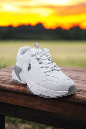 کفش اسنیکر سفید زنانه بند دار U.S. Polo Assn. - کد 926926191
