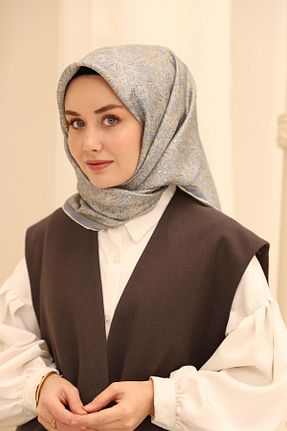 روسری آبی İpek Tivil Silk Home - کد 926284275