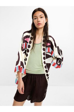 کیمونو و کافتان رنگی زنانه ویسکون PARFOIS - کد 926954582