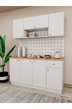 کابینت های آماده آشپزخانه سفید MDF İMBAŞ - کد 926956008