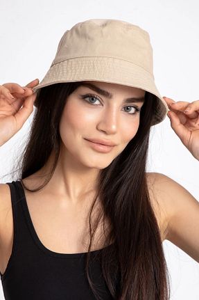 کلاه بژ زنانه پنبه ای LUXERRA - کد 926934815
