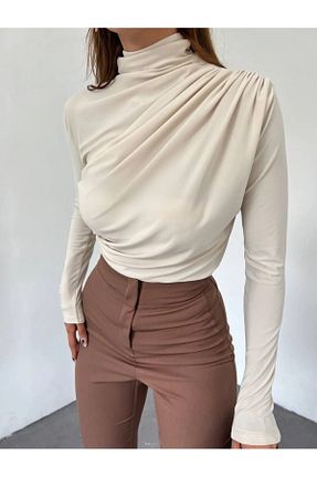 بلوز بژ زنانه ساده peri tower - کد 882453521