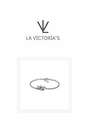 دستبند نقره طوسی زنانه 925 عیار la victorias - کد 926938163