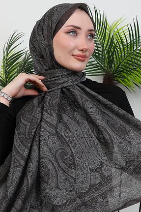 شال قهوه ای زنانه پلی استر Genel Markalar - کد 931135140