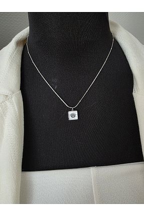 گردنبند استیل ( فولاد ) سفید زنانه استیل (فولاد) shop - کد 926946174