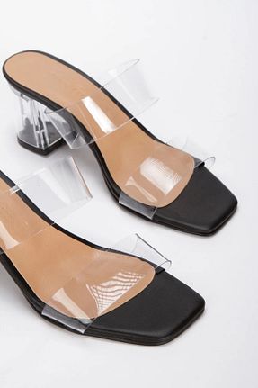 دمپائی مشکی زنانه چرم مصنوعی SOFT FASHION - کد 926949023