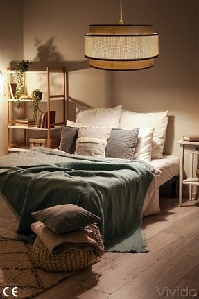 لوستر بژ حصیر Vivido Abajur - کد 807564727