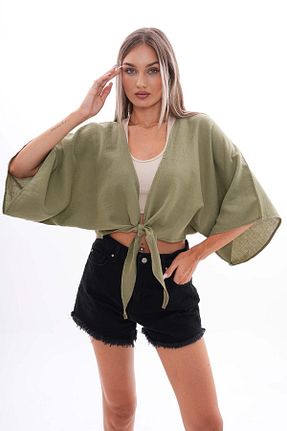 بلوز خاکی زنانه ساده soi fashion - کد 926973433