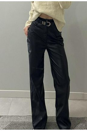 شلوار مشکی زنانه چرم مصنوعی luxs butik - کد 926953993