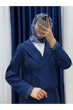 ست بالاتنه و پائین تنه حجاب سرمه ای زنانه اورسایز Ebrar Store - کد 905044895