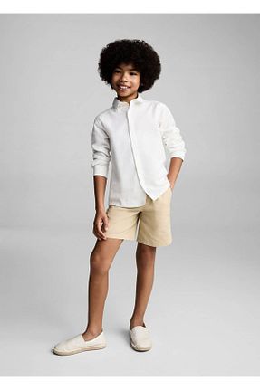 پیراهن سفید بچه گانه اسلیم فیت MANGO Kids - کد 904078471