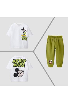 ست بالاتنه و پائین تنه سبز بچه گانه بافت nestkidss - کد 926974468