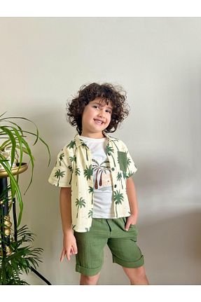 ست بالاتنه و پائین تنه خاکی بچه گانه بافتنی ALPİDS - کد 927016458