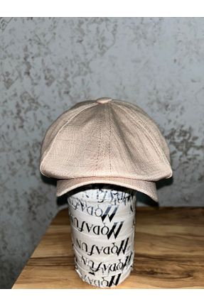 کلاه بژ زنانه مخلوط کتان Butik - کد 926997403
