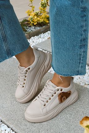 کفش کژوال بژ زنانه چرم مصنوعی POLKA STORE - کد 926998768