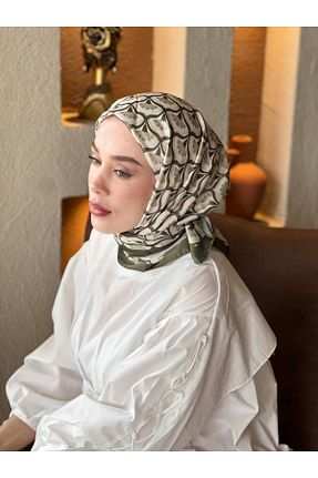 روسری خاکی پنبه ای Modakaşmir - کد 926997221