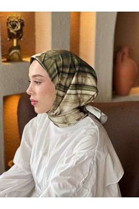 روسری خاکی İpek Tivil Modakaşmir - کد 926999016