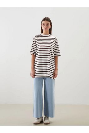 تیشرت قهوه ای زنانه Relaxed LC Waikiki - کد 927032118