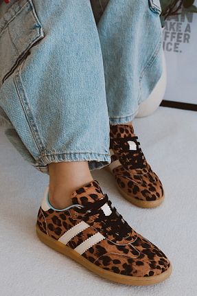 کفش کژوال قهوه ای زنانه چرم مصنوعی POLKA STORE - کد 927028436