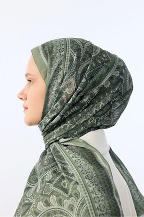 شال خاکی زنانه پنبه پلی استر Merwiss - کد 927029191