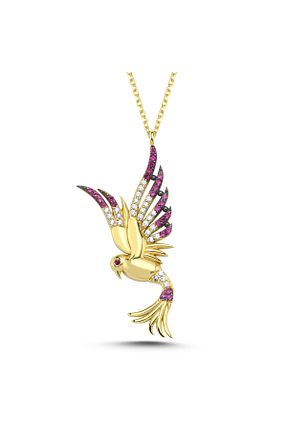 گردنبند نقره صورتی زنانه 925 عیار ka ra - کد 846003755