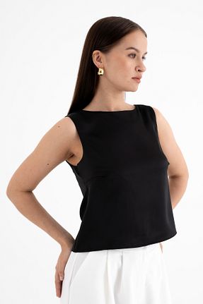 بلوز مشکی زنانه ساده LA LUJ - کد 927037576