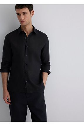 پیراهن مشکی مردانه اسلیم Mavi - کد 927044791