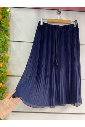 دامن سرمه ای زنانه پارچه THULIA - کد 927049577