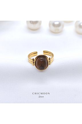 انگشتر استیل (فولاد) طلائی استیل (فولاد) CHICMOON STORE - کد 927056299