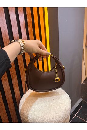 کیف دستی قهوه ای چرم مصنوعی ÇANTA - کد 927063921