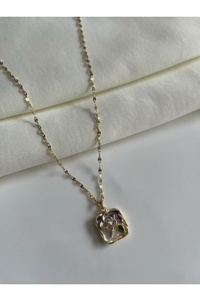 گردنبند استیل ( فولاد ) زرد زنانه استیل (فولاد) Nilsu Jewellery Accessory - کد 927071635