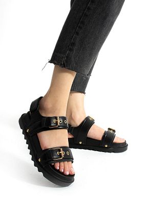 صندل مشکی زنانه پاشنه ضخیم HVZ Exclusive - کد 927120377